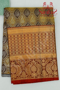 mustard-yellow-colour-body-in-peacock-butta-with-contrast-blouse-border