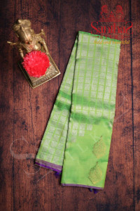 sneha-green-colour-body-golden-siver-zari-with-contrast-blouse