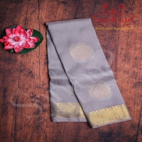 grey-shade-colour-body-big-zari-butta-with-contrast-blouse-border