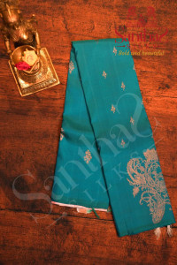 borderless-ramar-blue-colour-body-with-big-motifs-and-light-pink-colour-contrast-blouse