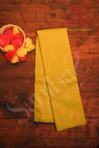 borderless-mehandi-green-colour-body-with-strips-and-violet-colour-contrast-blouse