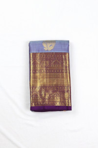 grey-double-shade-pure-silk-saree-with-violet-border