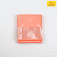 peach-color-pure-silk-saree-with-silver-zari-border