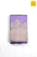 Lilac Shade Pure Silk Saree with Turning Border