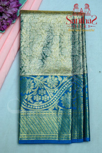 blueish-tissue-body-in-floral-with-contrast-blouse-border