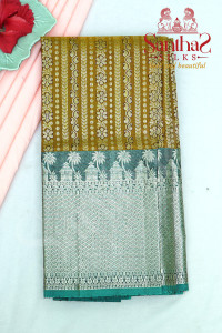 mehandhi-green-body-with-contrast-blouse-border