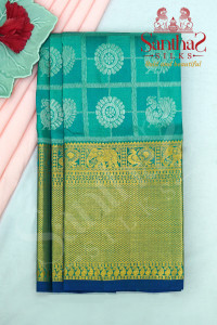 ramar-green-checked-body-with-contrast-blouse