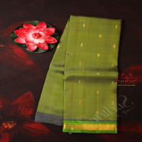 one-side-border-greenish-blue-colour-body-with-golden-zari-butta-without-blouse
