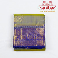 olive-green-double-shade-pure-silk-saree-with-violet-border