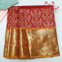 red-colour-floral-in-body-with-contrast-blouse-border