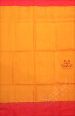 MANGO YELLOW COLOUR BODY WITH GOLDEN ZARI BUTTA AND CONTRAST COLOUR PALLU & BLOUSE