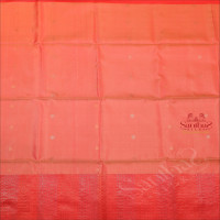 PASTEL PEACH COLOUR BODY WITH GOLDEN ZARI BUTTA WITH CONTRAST BLOUSE & BORDER