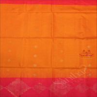 YELLOW COLOUR BODY WITH GOLDEN ZARI BUTTA WITH CONTRAST BLOUSE & BORDER