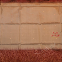 GREY COLOUR BODY WITH GOLDEN ZARI BUTTA WITH CONTRAST BLOUSE & BORDER