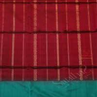 TYRIAN PURPLE COLOUR BODY WITH GOLDEN ZARI BUTTA WITH CONTRAST BLOUSE & BORDER