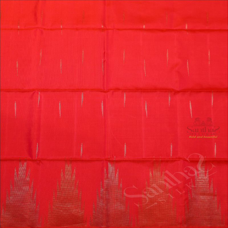 PINK COLOUR BODY WITH GOLDEN ZARI FANCY BUTTA WITH CONTRAST BLOUSE & BORDER