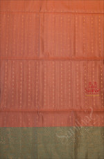 DUSTY PINK COLOUR BODY WITH GOLDEN ZARI STRIPS WITH CONTRAST BLOUSE & BORDER