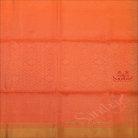 HONEY PEACH COLOUR BODY WITH GOLDEN ZARI FANCY BUTTA AND CONTRAST COLOUR PALLU & BLOUSE