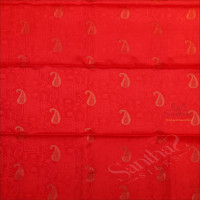 RED COLOUR BODY WITH GOLDEN ZARI MANGO BUTTA WITH CONTRAST BLOUSE & BORDER