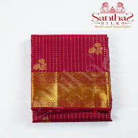 maroon-pure-silk-saree-with-check-patterns