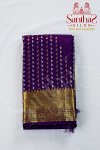 jamun-color-pure-silk-saree-with-gold-zari-border