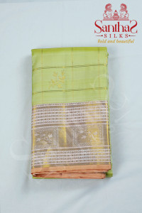 pista-green-with-checks-pure-silk-saree