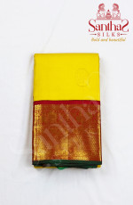 Yellow Green Korvai with Red Border