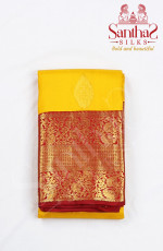 Yellow Saree with red Border