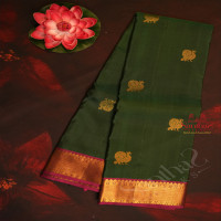dark-green-colour-body-with-annam-butta-with-contrast-blouse-border
