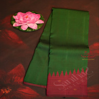 dark-green-colour-body-and-contrast-pallu-blouse