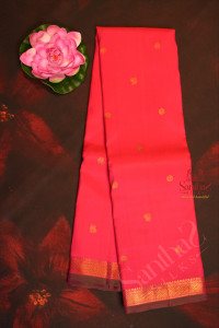 dark-pink-colour-body-with-golden-zari-small-buttas-and-self-colour-blouse-pallu