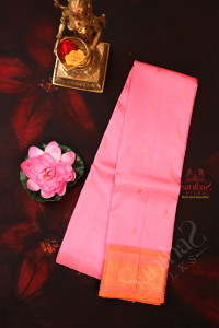 oneside-border-baby-pink-colour-body-with-golden-zari-butta-without-blouse