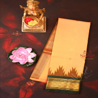mango-yellow-colour-body-with-golden-zari-buttas-single-side-border-with-gopuram-thread-butta-and-contrast-pallu-without-blouse