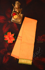 ONESIDE BORDER MANGO YELLOW COLOUR BODY WITH GOLDEN ZARI BUTTA & WITHOUT BLOUSE