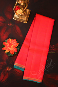 dual-shade-pink-colour-body-with-fancy-thread-strips-with-contrast-blouse-border