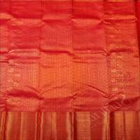 PINK COLOUR BODY WITH GOLDEN ZARI STRIPS WITH SELF BLOUSE & BORDER