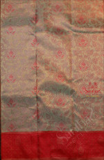 PASTEL BLUE COLOUR BODY WITH JACQUARD EMBOSED PATTERN WITH CONTRAST BLOUSE & BORDER