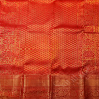 RED COLOUR BODY WITH JACQUARD EMBOSED PARROT BUTTA WITH CONTRAST BLOUSE