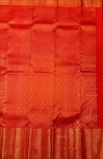 RED COLOUR BODY WITH JACQUARD FLORAL BUTTA WITH SELF BLOUSE & BORDER