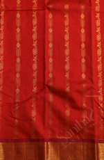 RUSTIC ORANGE COLOUR BODY WITH GOLDEN ZARI FLORAL BUTTA WITH CONTRAST BLOUSE & BORDER