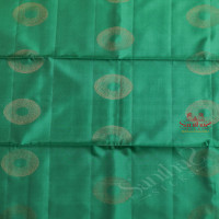 GREEN COLOUR BODY WITH GOLDEN FLORAL ZARI BUTTA WITH CONTRAST BLOUSE & BORDER