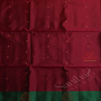 MAGENTA COLOUR BODY WITH GOLDEN ZARI BUTTA WITH CONTRAST BLOUSE & BORDER