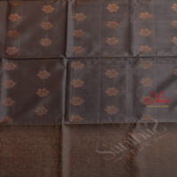 GREY COLOUR BODY WITH GOLDEN ZARI BUTTA WITH CONTRAST BLOUSE & BORDER