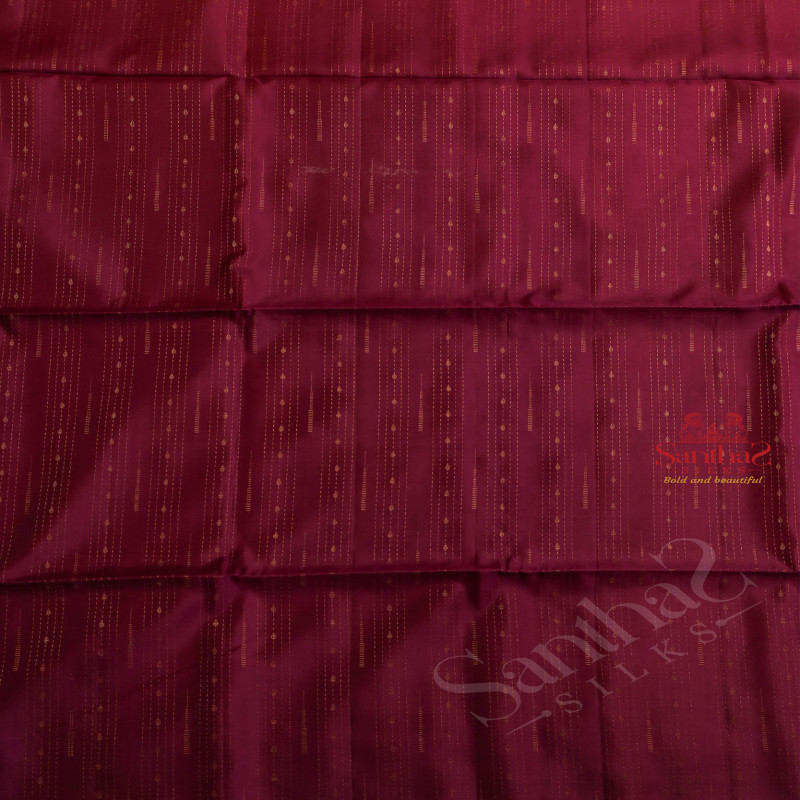 PURPLE COLOUR BODY WITH GOLDEN ZARI STRIPS WITH CONTRAST BLOUSE & BORDER