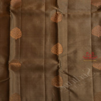 GREY COLOUR BODY WITH GOLDEN ZARI LEAF BUTTA WITH CONTRAST BLOUSE & BORDER