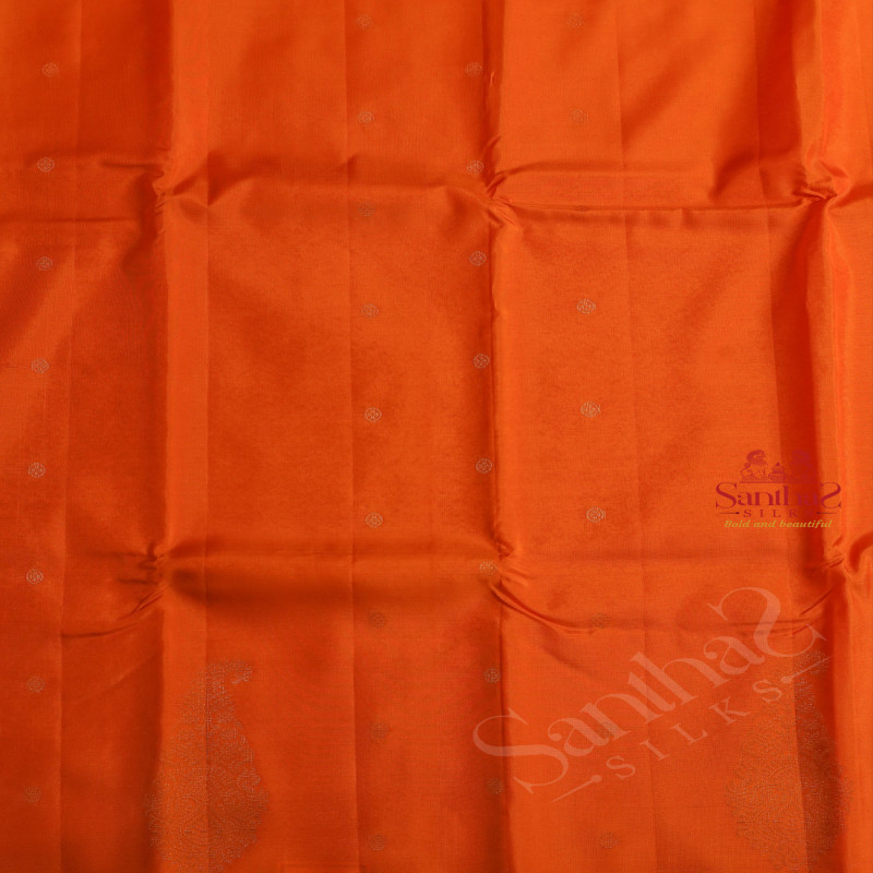 BORDERLESS YELLOW COLOUR BODY WITH GOLDEN ZARI MANGO BUTTA WITH CONTRAST BLOUSE