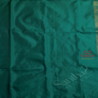 BORDERLESS PINE GREEN COLOUR PLAIN BODY WITH SELF BLOUSE