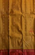 MEHENDHI GREEN COLOUR BODY WITH GOLDEN ZARI BUTTA WITH CONTRAST BLOUSE & BORDER