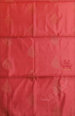 PINK COLOUR BODY WITH GOLDEN ZARI BUTTA WITH CONTRAST BLOUSE & BORDER
