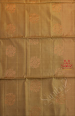SWAMP GREEN COLOUR BODY WITH GOLDEN ZARI BUTTAWITH CONTRAST BLOUSE & BORDER
